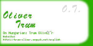 oliver trum business card
